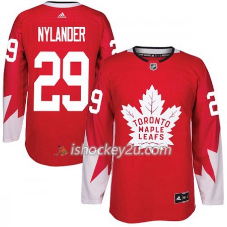 Mænd NHL Toronto Maple Leafs Trøje William Nylander 29 Adidas 2017-2018 Rød Authentic